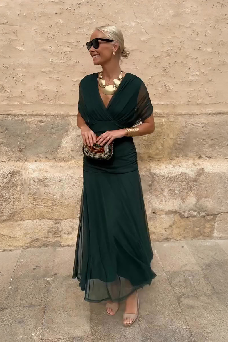 Octavia | Elegant Maxi Party Dress with V-Neck