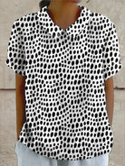Silver | Polka Dot Print Shirt