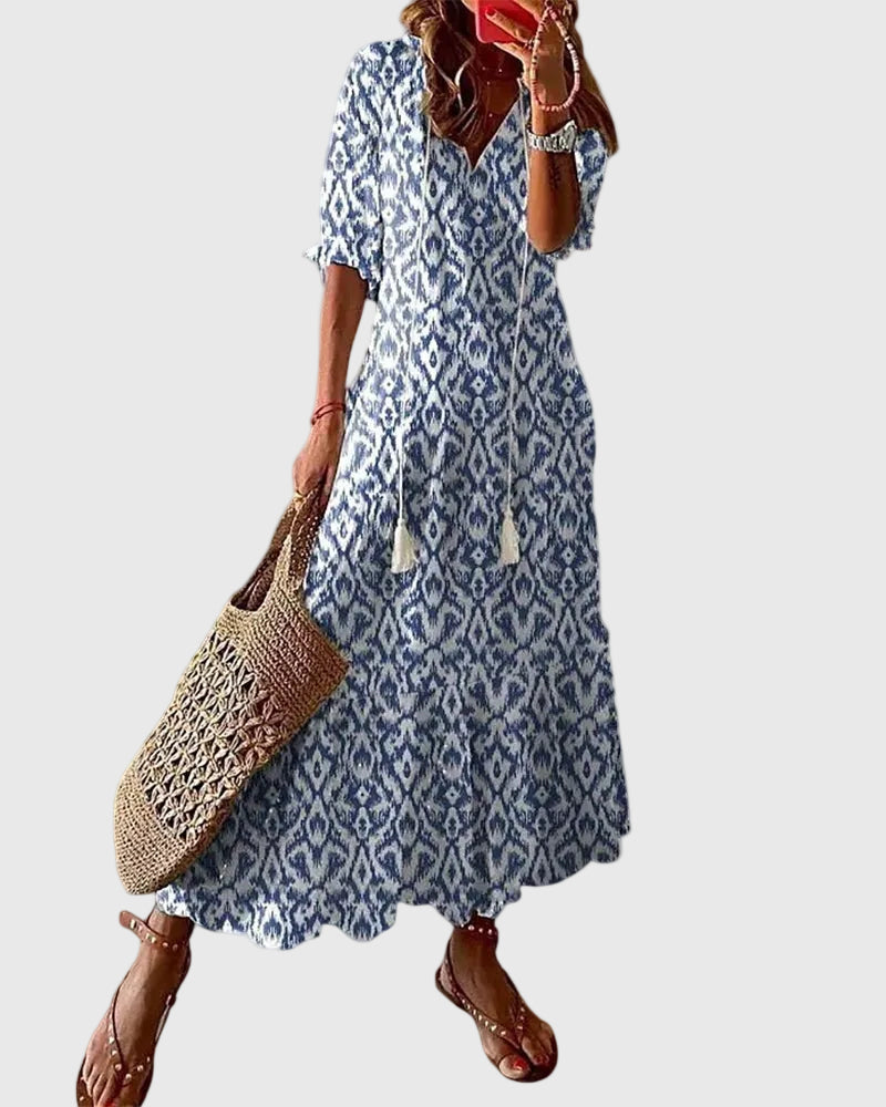 Evie | Boho Vintage Summer Maxi Dress