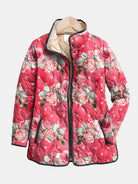 Codie | Charming Pink Floral Print Quilted Jacket