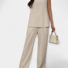 Sahasra | Relaxed Ensemble with Sleeveless Blouse and Flowing Trousers