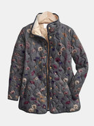 Samia | Vintage Floral Print Quilted Jacket