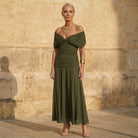Shada | Elegant Green Dress