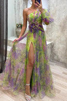Darya | Summer Escape Beauty Floral Pleated Maxi Dress