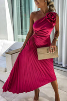 Nicole | Elegant Floral One-Shoulder Maxi Dress