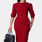 Jasmin | Refined Ruffle Midi Dress