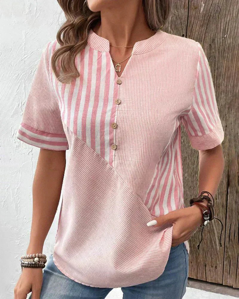 Tristen | Soft Striped Blouse
