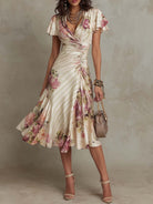 Vivienne | Floral Wrap Midi Dress
