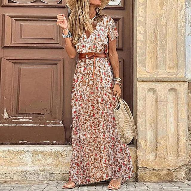 Mara | Long Ibiza Pleated Dress