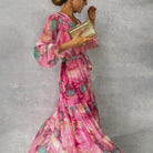 Rachel | Wrap Dress with Floral Print