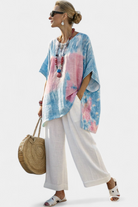 Alice | Comfortable Relaxed Linen Top & Striped Bamboo Pants