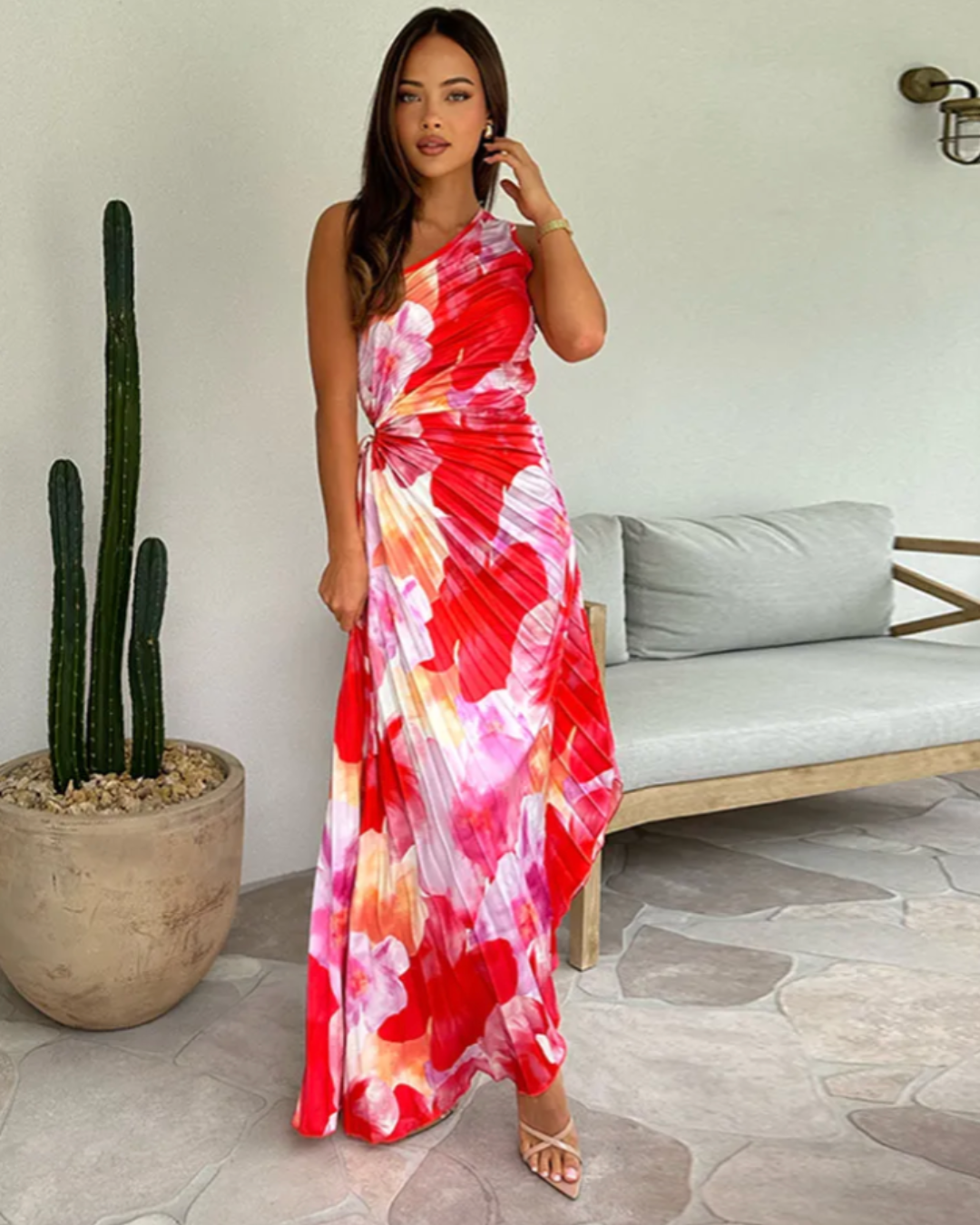 Trinity | Vibrant Tropical Evening Dress