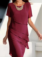 Kimora | Silk Chiffon Pleated Dress