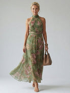 Gabriella | Gathered Halter Midi Dress
