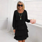 Kit | Elegant Comfort Ruffle Dress Long Sleeve