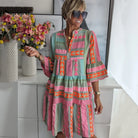 Nadia | Patterned Flowing Midi Dress