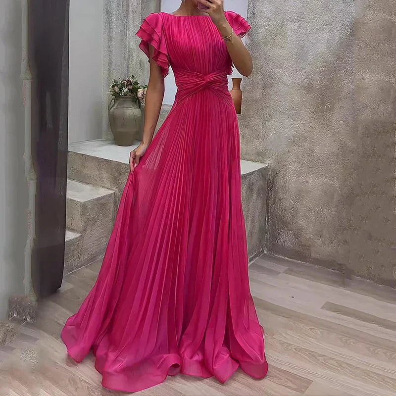 Mavis | Pleated Evening Dress
