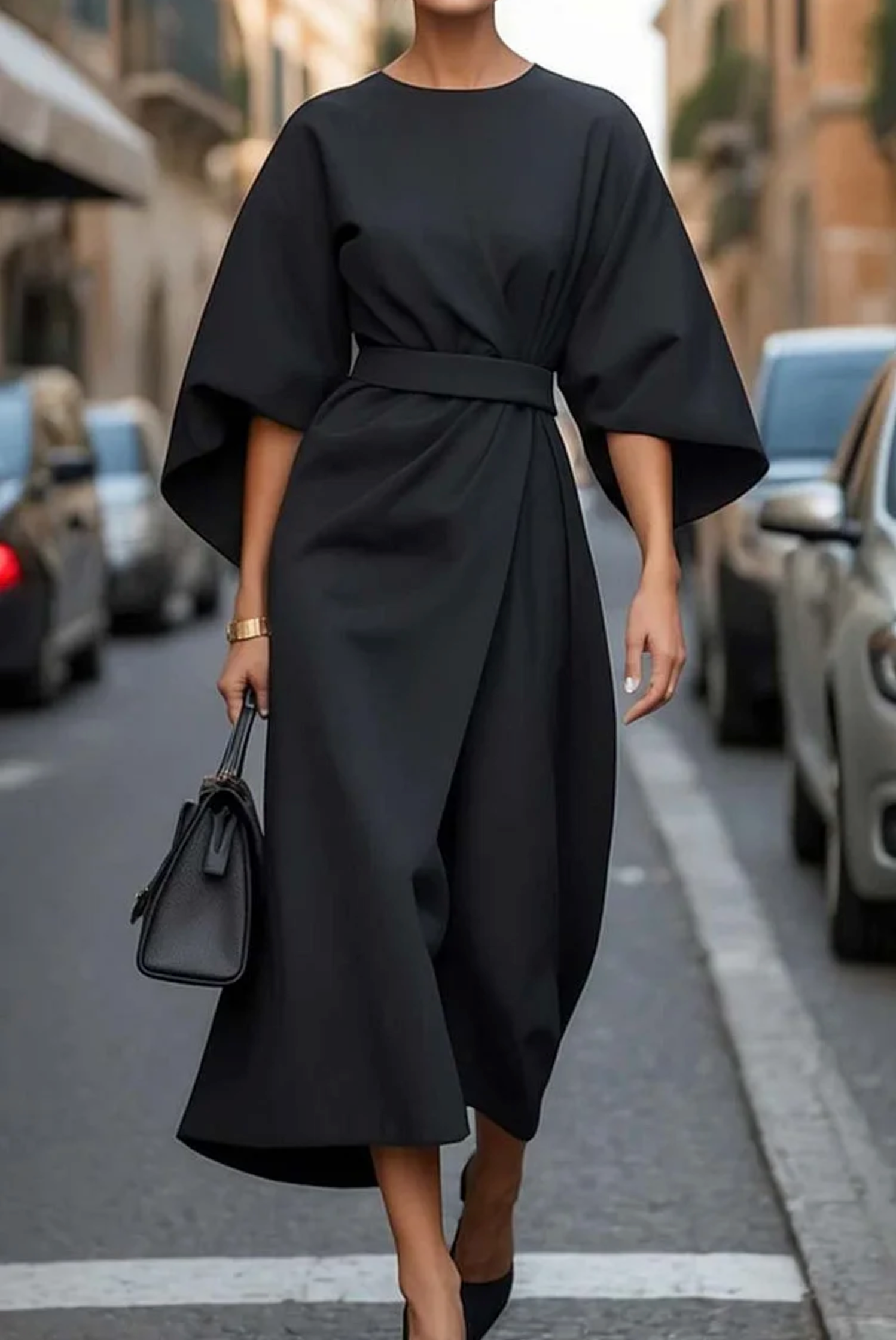 Marilou | Elegant Dress with Lantern Sleeves