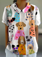 Rosa | Dog Print Shirt