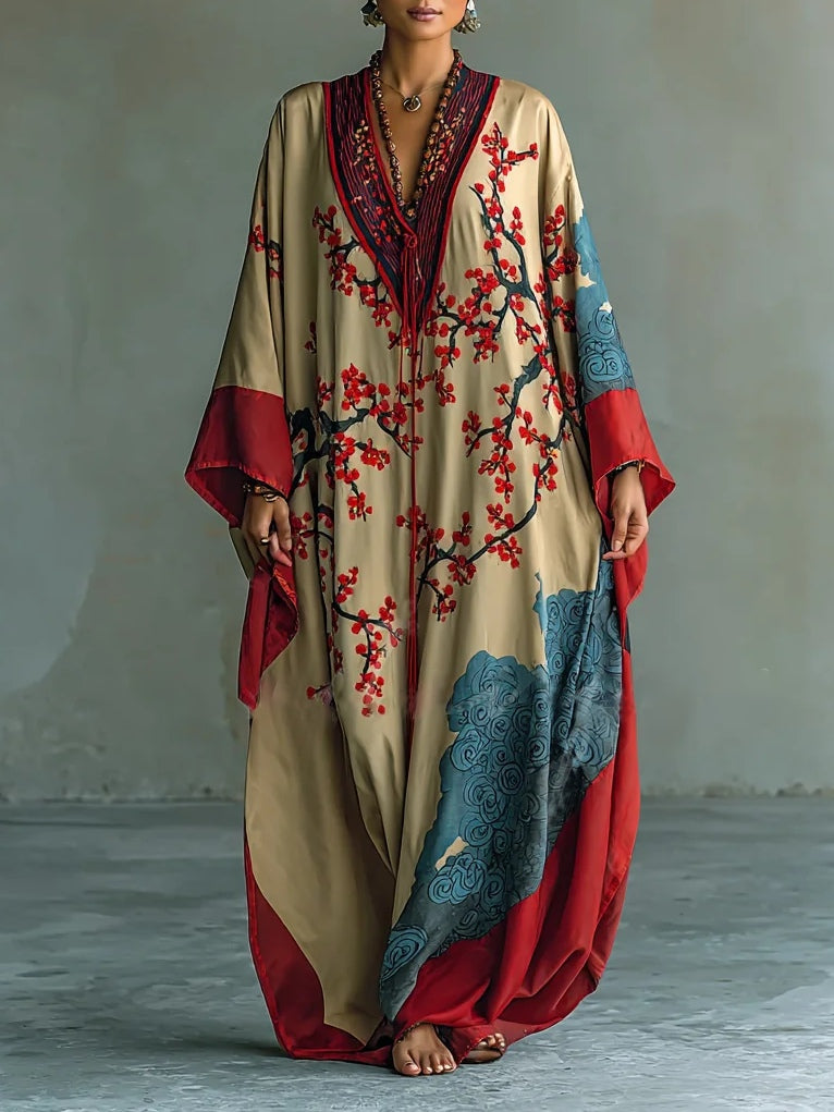 Ursula | Blossom Silk Maxi Dress
