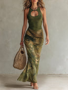 Evanna | Sculpted Tie-Dye Maxi Dress