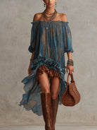 Quincy | Off-Shoulder Boho Mini Dress