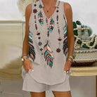 Sora | Boho Lounge Set with Feathers