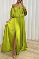 Ximena | Elegant Pleated Maxi Dress