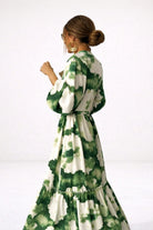 Lavinia | Long Sleeve Tie Waist Tiered Maxi Dress