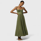Desiree | Premium Midi Dress in Pleated Tulle