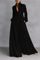 Cathleen | Flowing Button-Front Maxi Dress
