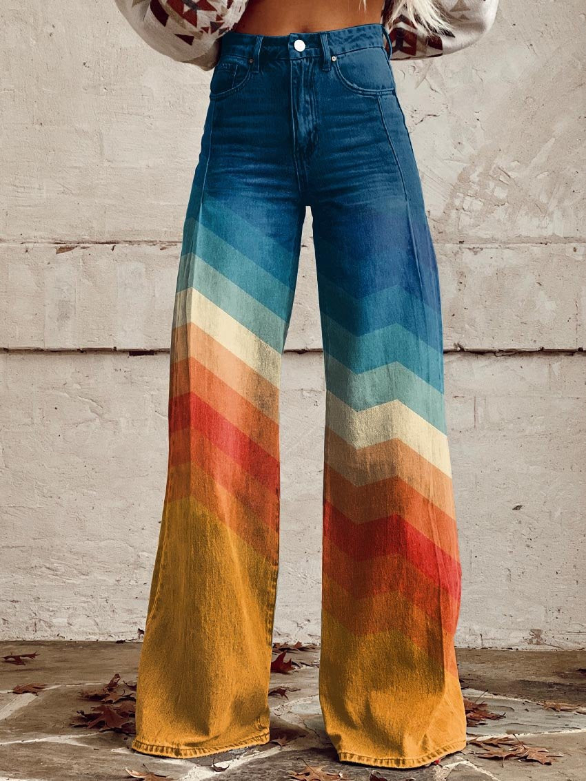 Sonnet | Elegant Retro Zigzag Pants