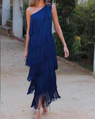 Endora | Off Shoulder Elegant Fringe Dress