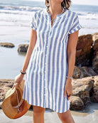 Otilia | Striped Shirt Dress