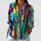 Joan | Blouse with Geometric Pattern
