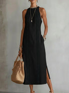 Gracelyn | Sleeveless Lace Detail Midi Dress